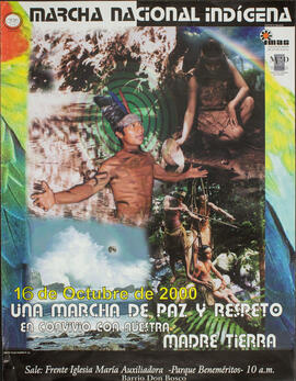 Afiche sobre Marcha Nacional Indígena