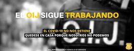 Afiches en relación con el trabajo que continúa realizando el Organismo de Investigación Judicial...