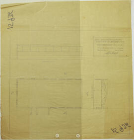 Plano de la Universidad de Costa Rica. San José. Proyecto de un Salón en el 2° piso. Escala: 1:10...