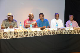Fotografía de excongresistas que representaron a la provincia de Limón en diferentes periodos leg...