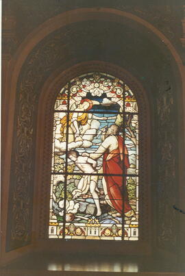 Fotografía de un vitral de la Capilla El Sagrario. Catedral Metropolitana. San José, Costa Rica