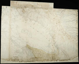 Mapa de la frontera norte de Costa Rica. Incluye el lago de Nicaragua y el río San Juan