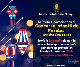 Afiche sobre el concurso infantil de faroles