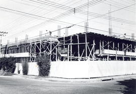 Fotografía con la imagen del edificio de la antigua Universidad de Costa Rica, situado entre aven...