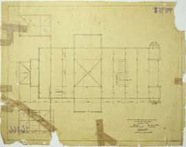 Plano de la iglesia de Santiago de Puriscal. Provincia San José. Armadura del techo. Escala: 1:10...