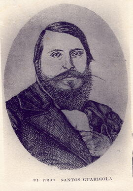 Fotografía deL General Santos Guardiola, electo Presidente de Honduras el 17 de febrero de 1856 S...