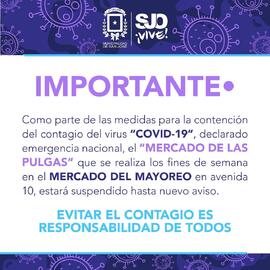 Afiche titulado Cierre de mercado de las pulgas