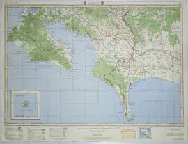 Mapa topográfico de la hoja Golfito