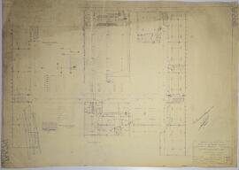 Plano del proyecto del Colegio de Puerto Limón. Dispositivo eléctrico de la planta baja. Diseñó y...