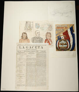 Retratos de un indio e india de Veragua y del Duque de Veragua con su escudo de armas