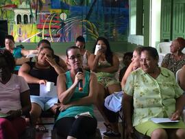Fotografías del taller del programa: Cantones Amigos de la Infancia, dirigido a mujeres del cantó...