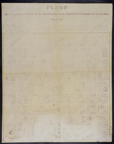 Plano del interior de la ciudad de San José, año 1851