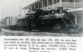 Fotografía de la locomotora número 29 135.000 libras construida en 1900 por Baldwin Locomotive Wo...
