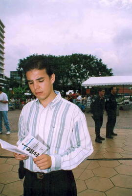 Fotografías de operativo Aguinaldo en la Plaza de la Cultura con la presencia de Laura Chinchilla...