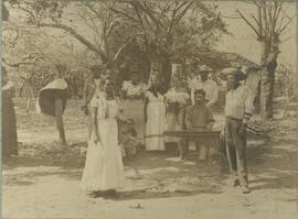 Fotografías álbum de una marimba. Guanacaste, Bagaces