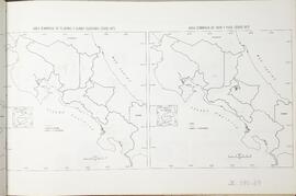 Mapa Áreas sembradas de plátano, guineo cuadrado, papa y yuca en Costa Rica, según censo 1973. En...