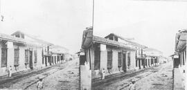 Fotografías estereoscópicas de la Calle del Congreso vista hacia el norte. Calle 2 hacia el norte...