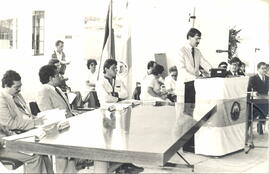 Fotografía del acto de inauguración del Centro Regiónal Universitario de Occidente de la Universi...