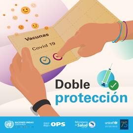 Afiche titulado: Doble protección