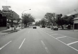 Fotografía del Paseo Colón hacia el este, desde el Edificio Toyota, San José.