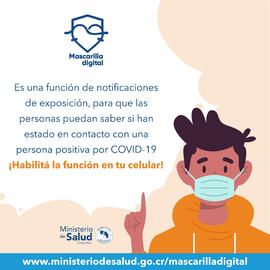 Afiches titulados: Activa en tu teléfono inteligente la función Mascarilla Digital