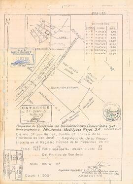Planos constructivos de permiso de construcción 91456 a nombre de C.C.M. Trading Corp. Para const...