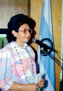 Fotografías de Luz Alba Chacón León, Directora General del Archivo Nacional, al inaugurar la expo...