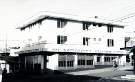 Fotografía del edificio nuevo del almacén Super Lido, situado 100 metros al norte de la esquina n...