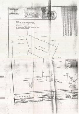 Plano catastrado SJ-536556-99 de permiso para solicitud de antecedentes de construcción de calle