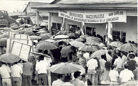 Fotografía de la entrega de maquinaria en San Carlos a la Unión Cantonal de Asociaciónes de Desar...