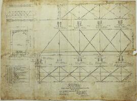Plano de estructura de puente sobre el río Virilla