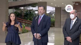 Videos del presidente de la República, Rodrigo Chaves Robles, durante la conferencia de prensa so...