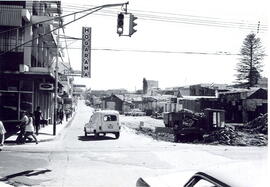 Fotografías de la ampliación de la avenida segunda, calle 7 y 9. Vista de la acera norte. San José