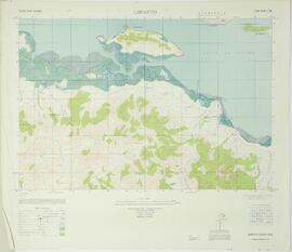 Mapa topográfico de Lepanto, aparecen zonas aledañas, Golfo de Nicoya, Isla Venado, Isla Bejuco, ...