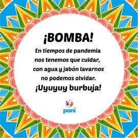 Afiche de bomba Folklórica del lavado de manos duarante la pandemia