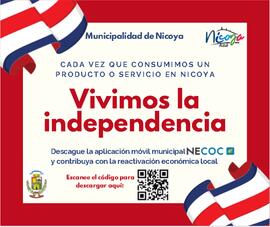 Afiche titulado Vivimos la independencia