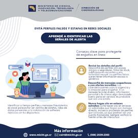 Afiche de campaña de concientización en temas de ciberseguridad sobre consejos claves para proteg...