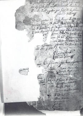 Fotografía del libro de Confirmaciones de la Parroquia de San José en el año 1739 San José