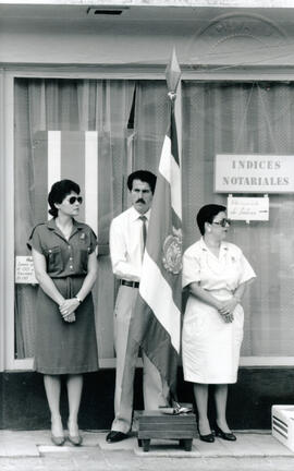 Fotografías del acto cívico realizado en el Archivo Nacional para conmemorar el 168 Aniversario d...