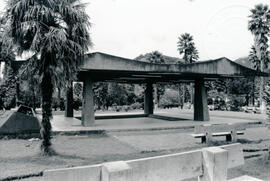 Fotografía con la imagen del kiosko-palenque en el parque Ernesto Zumbado Ureña, Santa María de D...