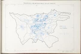 Mapa población en el Área metropolitana en San José, según censo 1973. En Atlas Estadístico de Co...