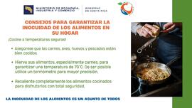 Infografía sobre consejos para garantizar la inocuidad de los alimentos, en el marco del Dïa Mund...