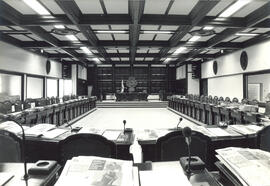 Fotografía del Salón Plenario de la Asamblea Legislativa. En él se llevan a cabo las sesiones ple...