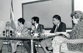 Fotografías de la mesa principal en la inauguración de la segunda Jornada archivística del Archiv...