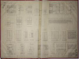 Plano del Colegio de Puerto Limón. Hoja Nº10 de 40. Puertas, ventanas, closets, estantes, mostrad...