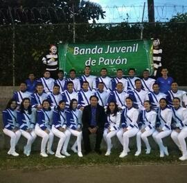 Fotografía de integrantes de la banda juvenil de Los Chiles, Alajuela
