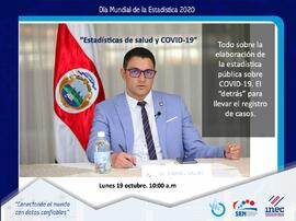 Afiche titulado Día Nacional de la Estadística 2020, esto en el contexto de la pandemia ante la C...
