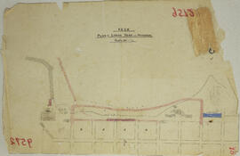 Plano del patio y el puerto en Limón. Fecha: 1897. Escala: 150=1 metro. Transparencia. Procedenci...