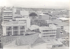 Fotografía panorámica del sector Norte de la Ciudad San José, Avenida Central, calle 5. San José