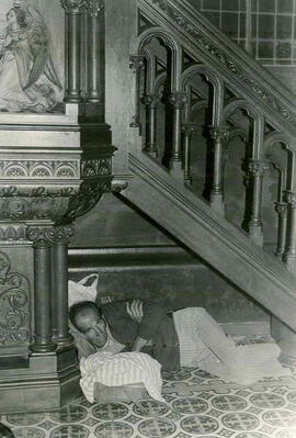 Fotografías del interior de la Basíllica de los Àngeles en Cartago, durante la celebración de la ...